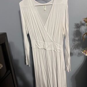 Elegant White Wrap Dress